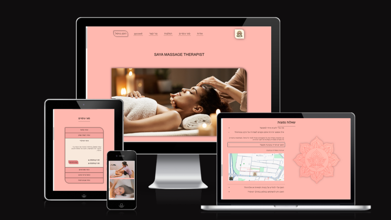 bilingual website for a massage therapist